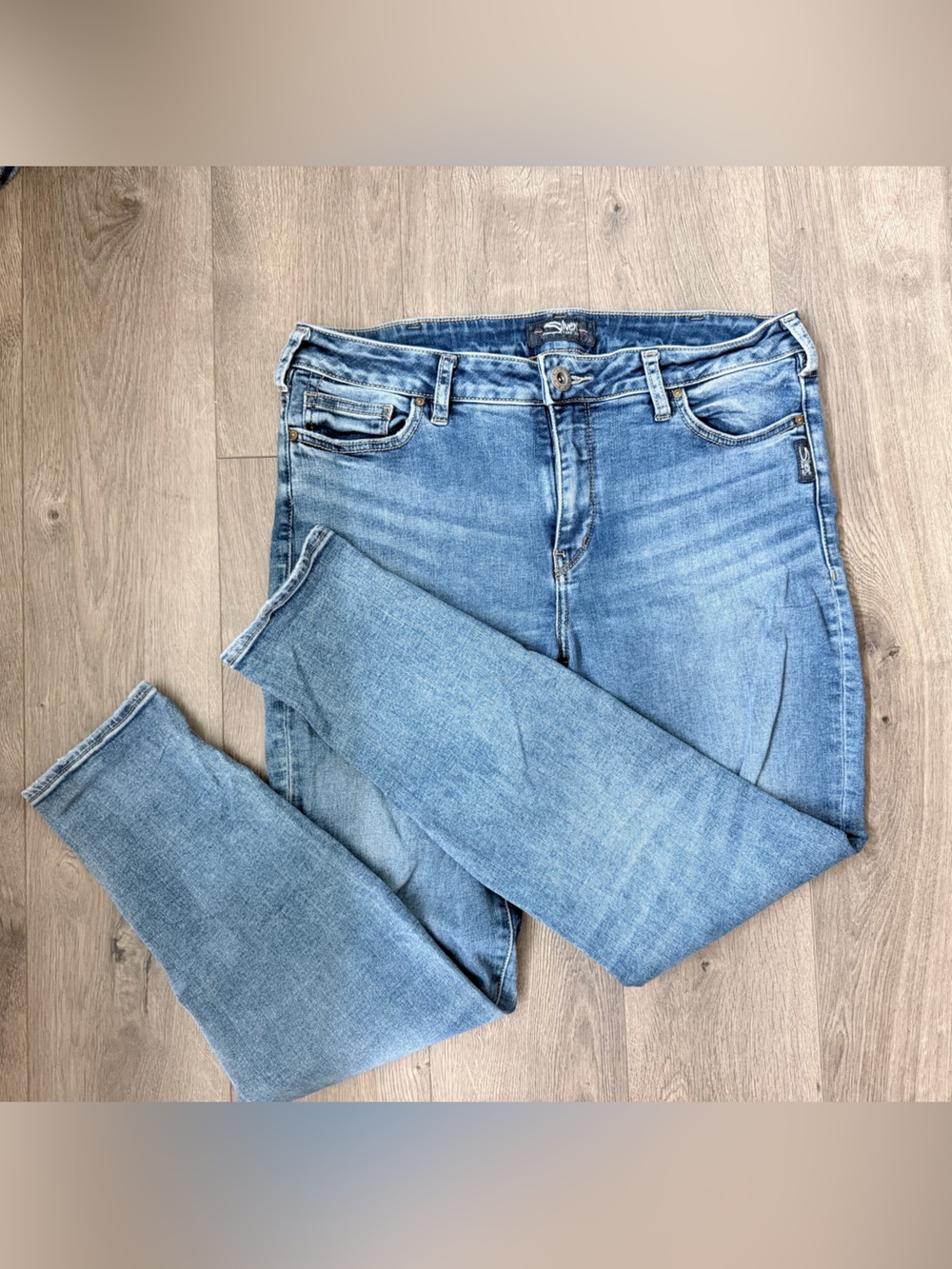Silver Mazy Super Skinny Jeans light blue denim jeans